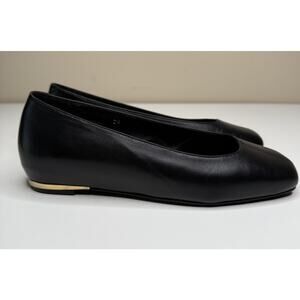Calla Lucinda Ballet Flat Womens EU 38 US 7.5 Black Leather Square Toe Slip On